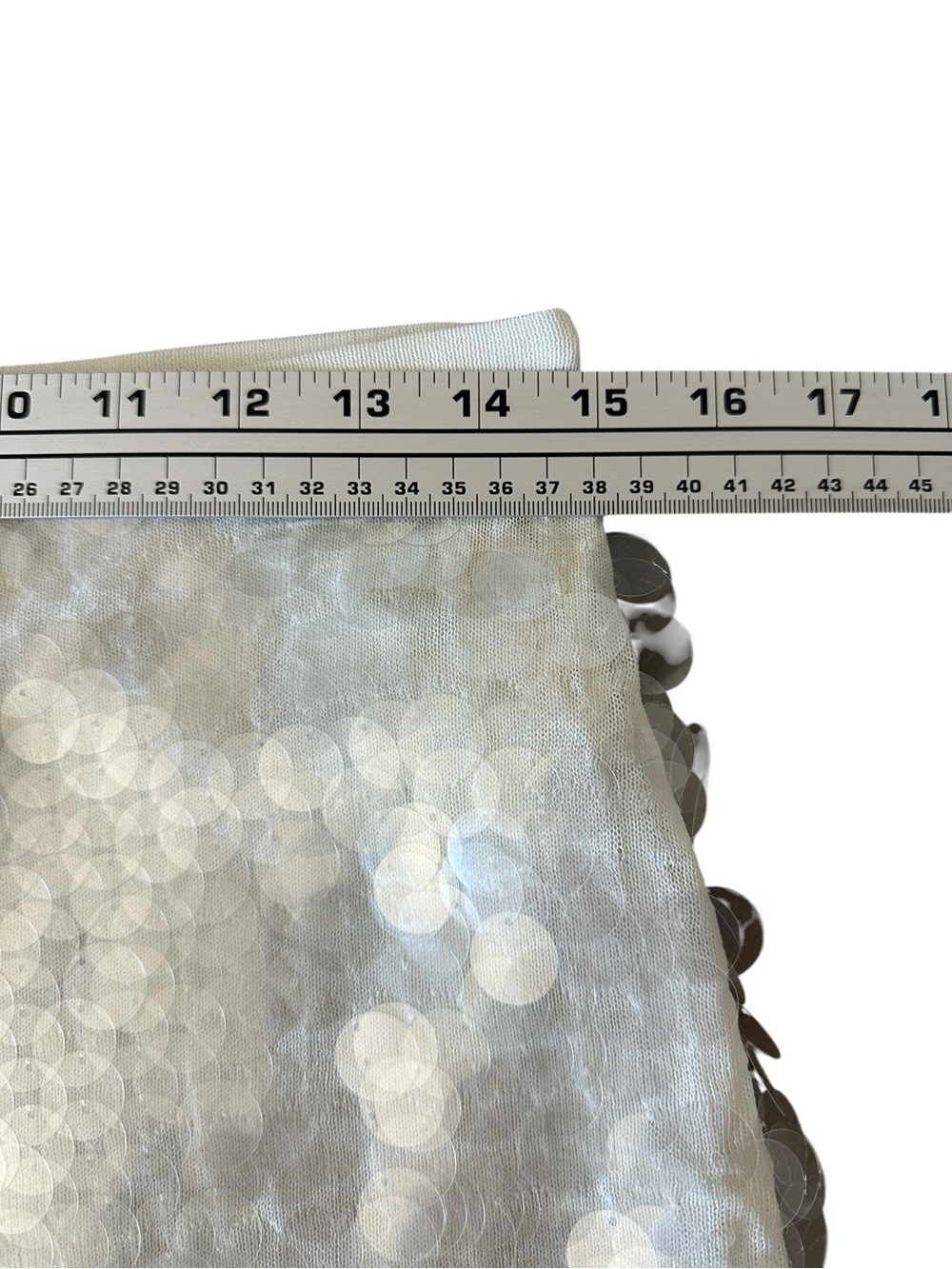 Zara Cream Sequin Mini Skirt - Picture 4 of 11